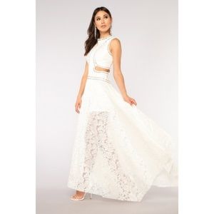 NWT Fashion Nova  BEAUTY & GRACE Ivory LACE DRESS